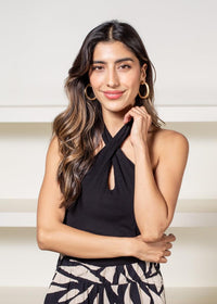 Bobi Cross-Front Halter Top ***FINAL SALE***-Hand In Pocket