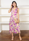 Adelyn Rae Taylor Ruffle-Shoulder Chiffon Maxi Dress-***FINAL SALE***-Hand In Pocket