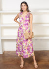 Adelyn Rae Taylor Ruffle-Shoulder Chiffon Maxi Dress-***FINAL SALE***-Hand In Pocket