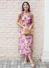 Adelyn Rae Taylor Ruffle-Shoulder Chiffon Maxi Dress-***FINAL SALE***-Hand In Pocket