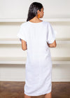 Lamoine Twist Front Dress - White***FINAL SALE***-Hand In Pocket