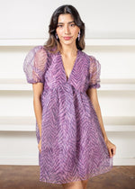 Ella Organza Puff Sleeve Babydoll Minidress-***FINAL SALE***-Hand In Pocket