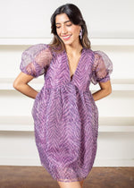 Ella Organza Puff Sleeve Babydoll Minidress-***FINAL SALE***-Hand In Pocket