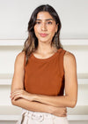 Michael Stars Paloma Boatneck Tank-Rustique-Hand In Pocket