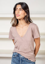 Bobi Basic Boyfriend Tee - Taupe ***FINAL SALE***-Hand In Pocket