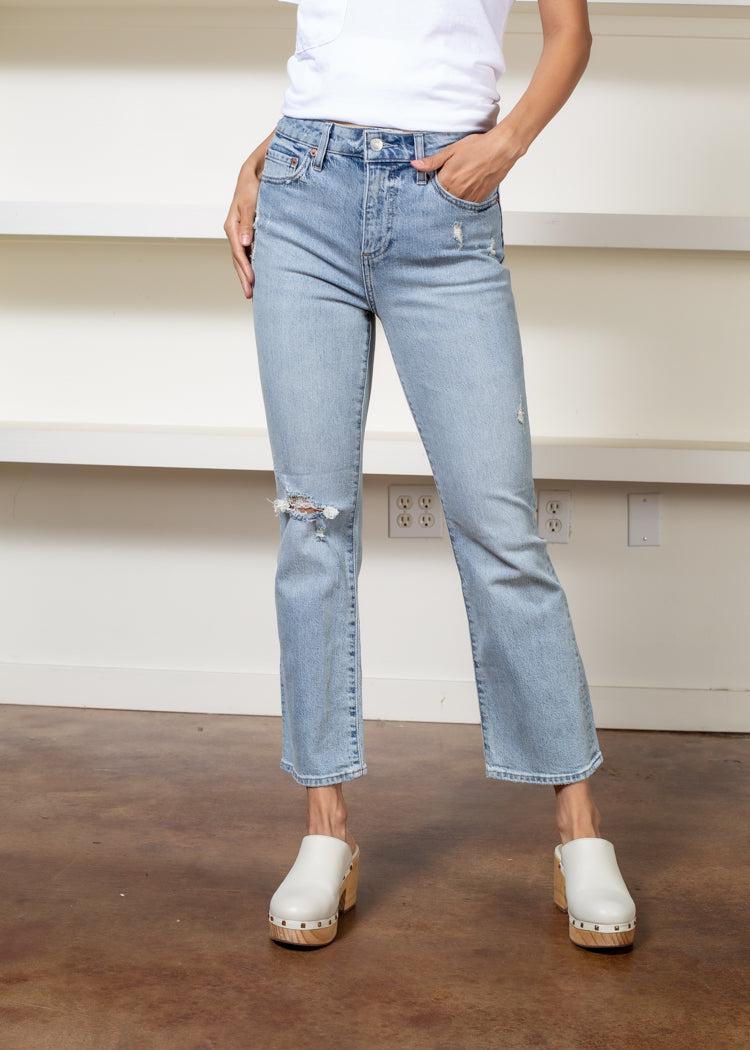 Pistola Lennon High Rise Bootcut Jean - Rainer Distressed-Hand In Pocket