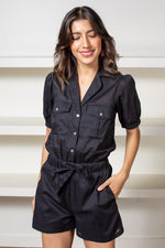 Tart Hadley Romper - Black -***FINAL SALE***-Hand In Pocket