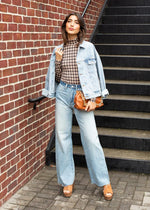 Blank NYC The Franklin Ribcage Wide Leg Jean-Hand In Pocket