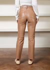 Joes Jeans The Honor Vegan Leather High Rise Straight Leg Pant-***FINAL SALE***-Hand In Pocket