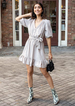 Velvet Heart Belted Corduroy Mini Dress-***FINAL SALE***-Hand In Pocket
