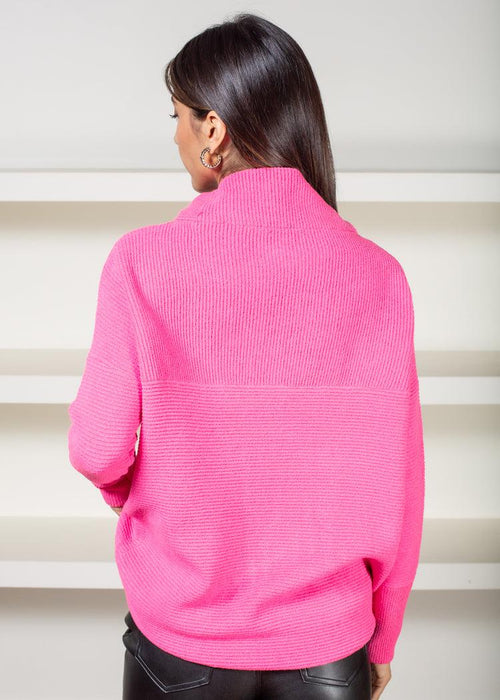 RD Style Nancy Mockneck Sweater - Pink-Hand In Pocket