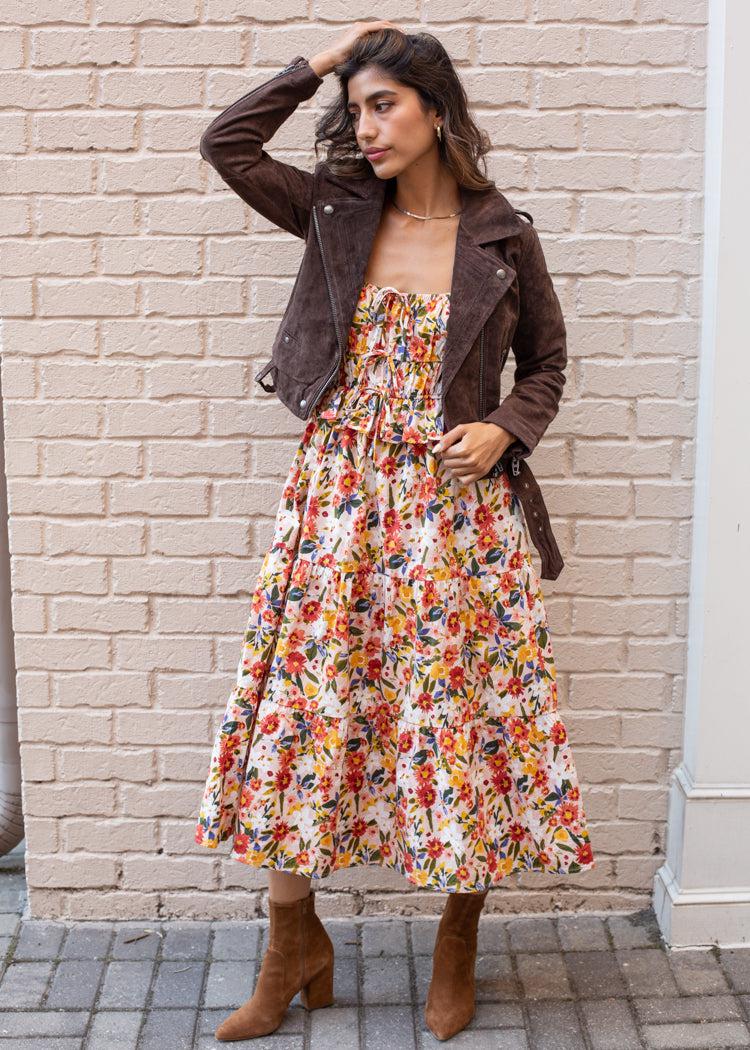 Tessa Floral Midi Dress ***FINAL SALE***-Hand In Pocket