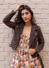 Blank NYC Faux Suede Moto Jacket - Chocolate-***FINAL SALE***-Hand In Pocket