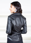 Riley Ruched Leather Top-***FINAL SALE***-Hand In Pocket
