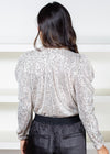 Adelyn Rae Lala Sequins Bodysuit-Hand In Pocket