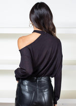 Sanctuary Full Time Lover Shoulder Cut Out Tee - Black-***FINAL SALE***-Hand In Pocket