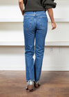 Agolde Lana Mid Rise Full Length Straight - Sphere-Hand In Pocket