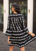 Elan Acklins Embroidered Dress-Hand In Pocket