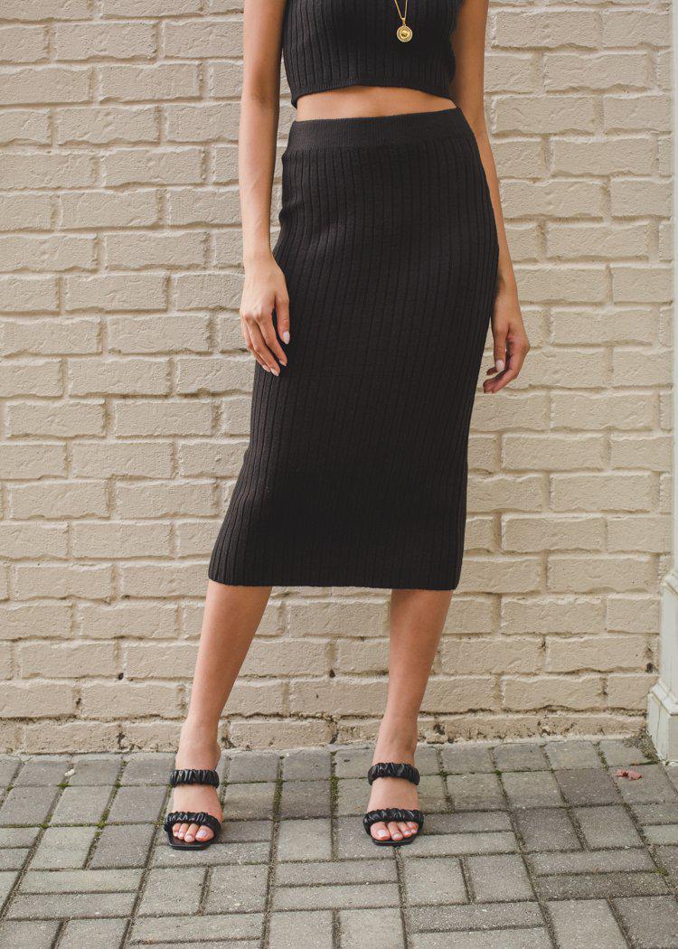 525 America Ribbed Skirt-Hand In Pocket