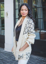 Line + Dot Elise Knit Fringed Cardigan-Hand In Pocket