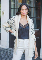 Line + Dot Elise Knit Fringed Cardigan-Hand In Pocket