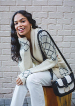 Line + Dot Elise Knit Fringed Cardigan-Hand In Pocket