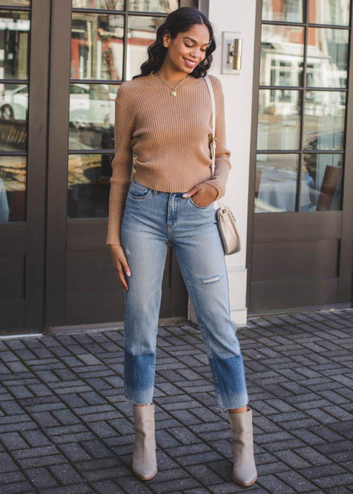 Blank NYC The Madison Crop - Side Lines***FINAL SALE***-Hand In Pocket