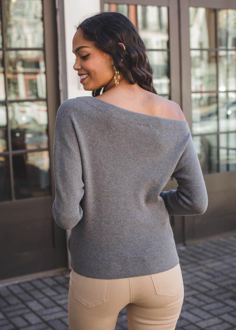 Astr The Label Lorne Off Shoulder Sweater ***FINAL SALE***-Hand In Pocket