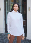 Michael Stars Marcy Thermal Tunic - Chalk-Hand In Pocket