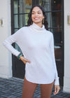 Michael Stars Marcy Thermal Tunic - Chalk-Hand In Pocket