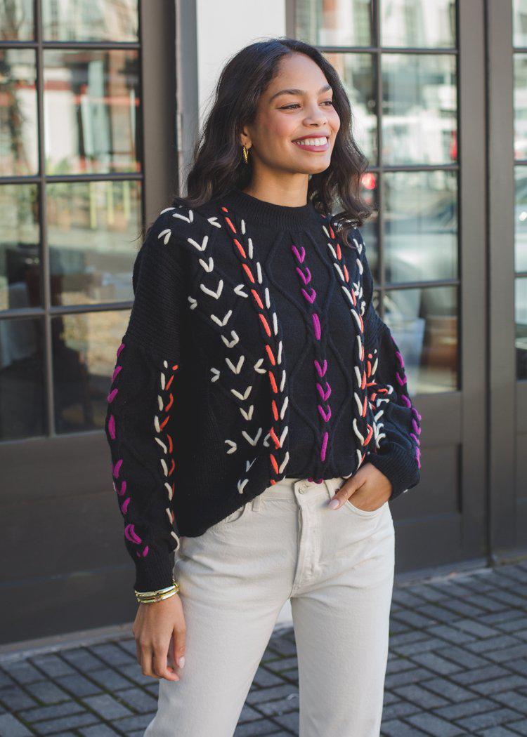 Raya Thread Detail Sweater-***FINAL SALE***-Hand In Pocket