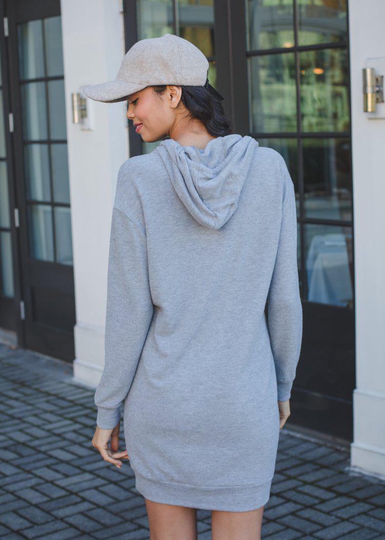 Chaser Bliss Long Sleeve Hooded Dress-***FINAL SALE***-Hand In Pocket