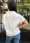 Stateside Poplin Rolled Sleeve Button Up Top-Paisley ***FINAL SALE***-Hand In Pocket