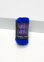 Hanky Panky Signature Lace Original Rise Thong -Sapphire-Hand In Pocket