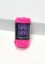 Hanky Panky Signature Lace Original Rise Thong - Fiesta Pink-Hand In Pocket