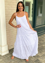 BB Dakota X Steve Madden Roman Holiday Maxi Dress- White-Hand In Pocket
