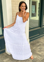 BB Dakota X Steve Madden Roman Holiday Maxi Dress- White-Hand In Pocket