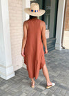 Z Supply Reverie Midi Dress - Rust-Hand In Pocket