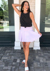 Karlie Provence Smocked Waist Skort-Lavender ***FINAL SALE***-Hand In Pocket