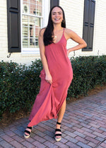 Bobi Racerback Tank Maxi Dress- Canyon-Hand In Pocket