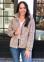 Alpine Spotted Quilted Puffer Jacket - Taupe-Hand In Pocket