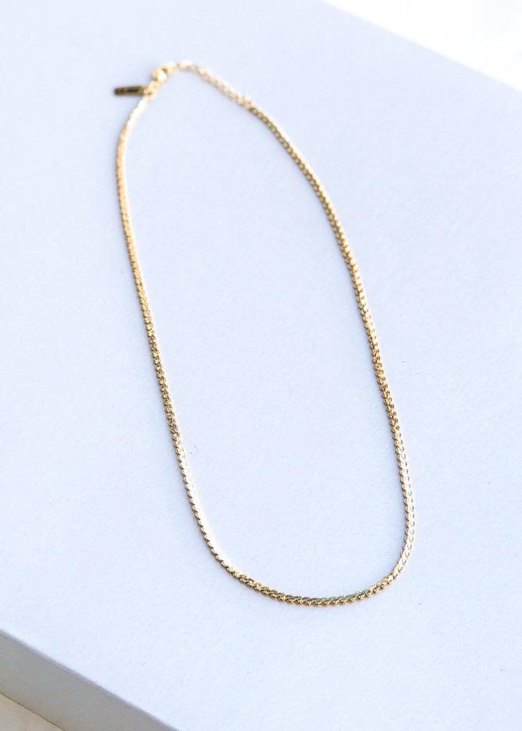 Farrah B Simple Soul Necklace - Gold-Hand In Pocket
