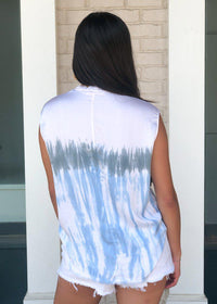 Karlie Crash Tie Dye Satin Tee- Watercolor Tie Dye-***FINAL SALE***-Hand In Pocket
