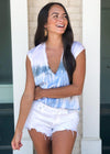 Karlie Crash Tie Dye Satin Tee- Watercolor Tie Dye-***FINAL SALE***-Hand In Pocket