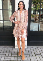 Karlie "Mika" Snake Print Tiered Shift Dress ***FINAL SALE***-Hand In Pocket