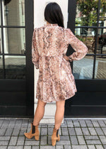 Karlie "Mika" Snake Print Tiered Shift Dress ***FINAL SALE***-Hand In Pocket