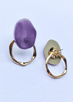 Tropea Post Earrings-Plum-***FINAL SALE***-Hand In Pocket