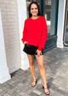 RD Style Nina Billow Sleeve Sweater-Hand In Pocket