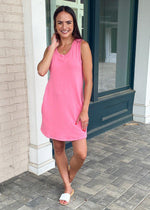 Barbados Chaser French Terry Tank Dress-Hand In Pocket