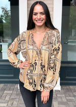 Santa Rosa Peasant Blouse-***FINAL SALE***-Hand In Pocket